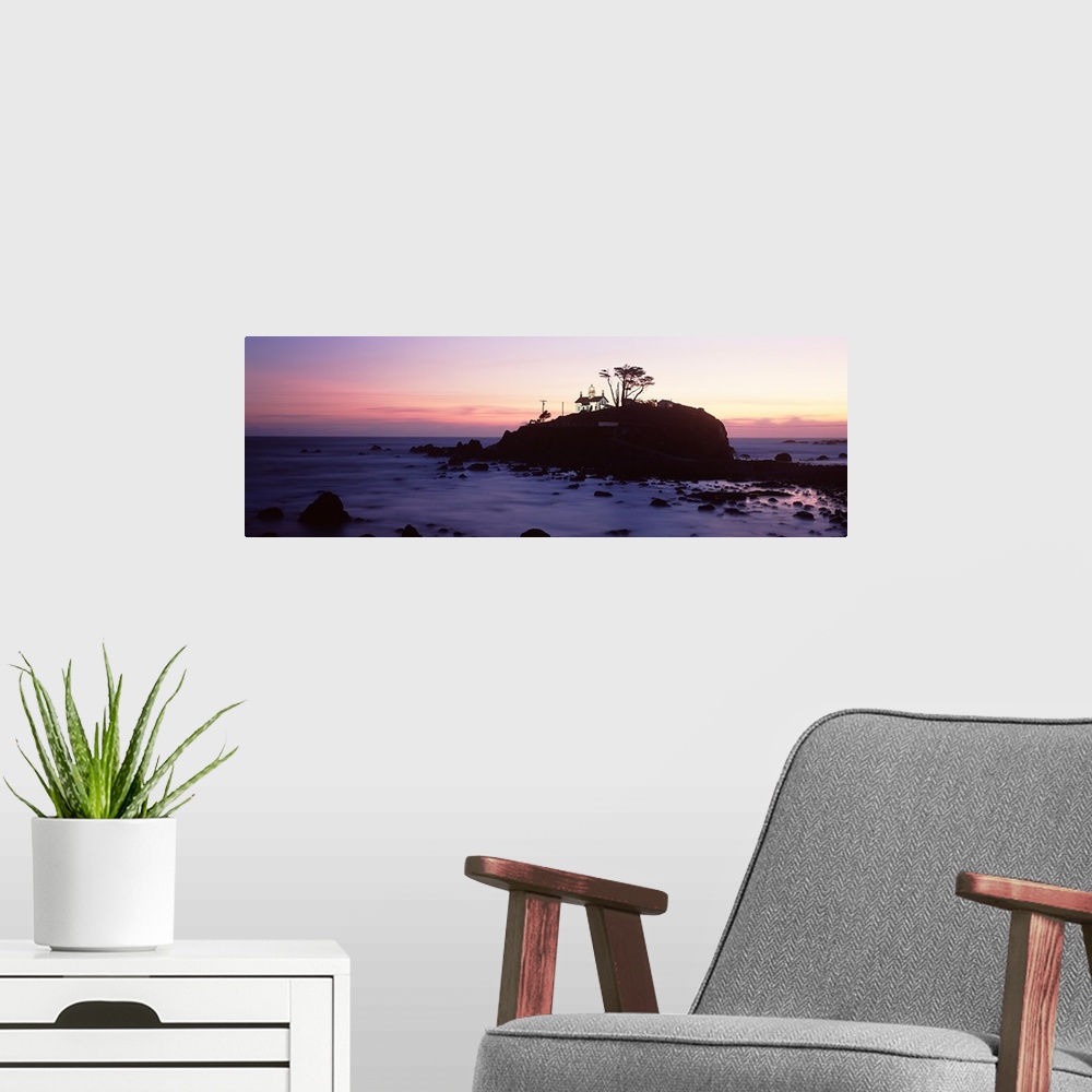 A modern room featuring Lighthouse on a hill, Battery Point Lighthouse, Battery Point Lighthouse Park, Crescent City, Cal...