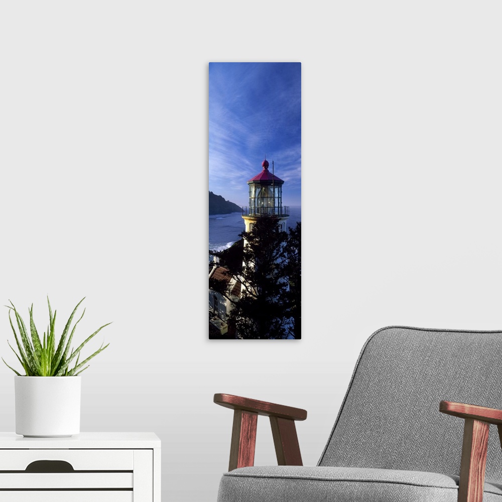 A modern room featuring Lighthouse on a hill, Heceta Head Lighthouse, Heceta Head, Lane County, Oregon,