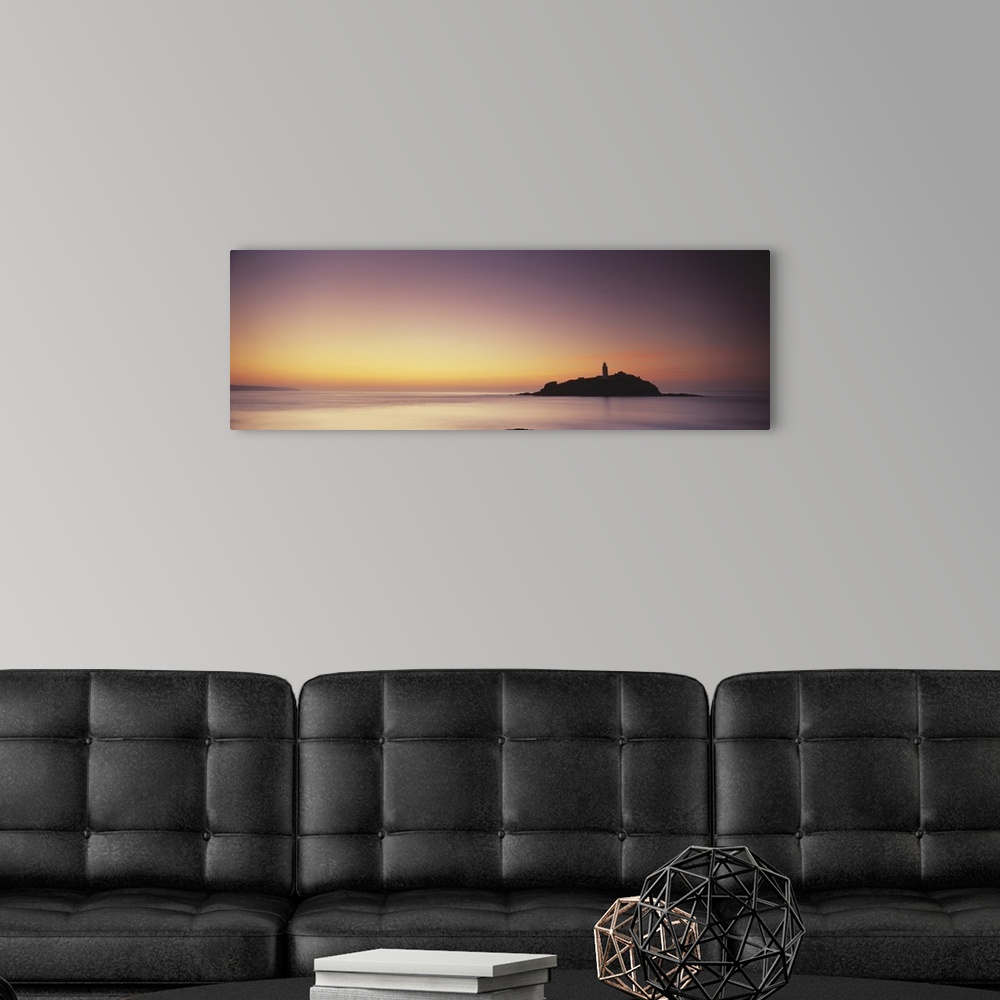 A modern room featuring Lighthouse on the coast Godrevy Lighthouse Godrevy Cornwall England