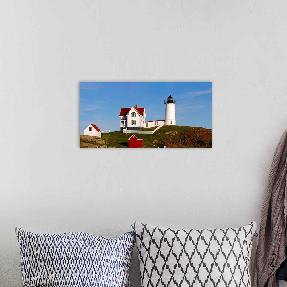 A bohemian room featuring Lighthouse on the hill, Cape Neddick Lighthouse, Cape Neddick, York, Maine