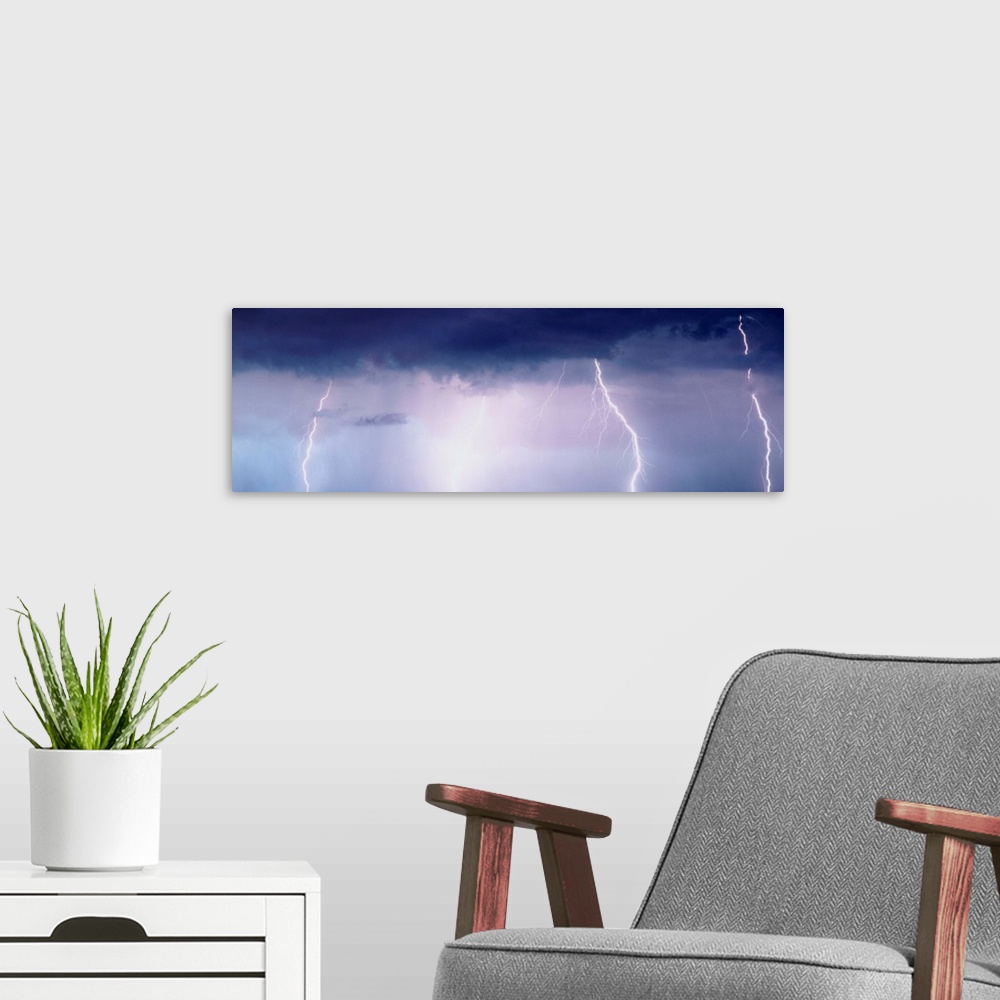 A modern room featuring Lightning