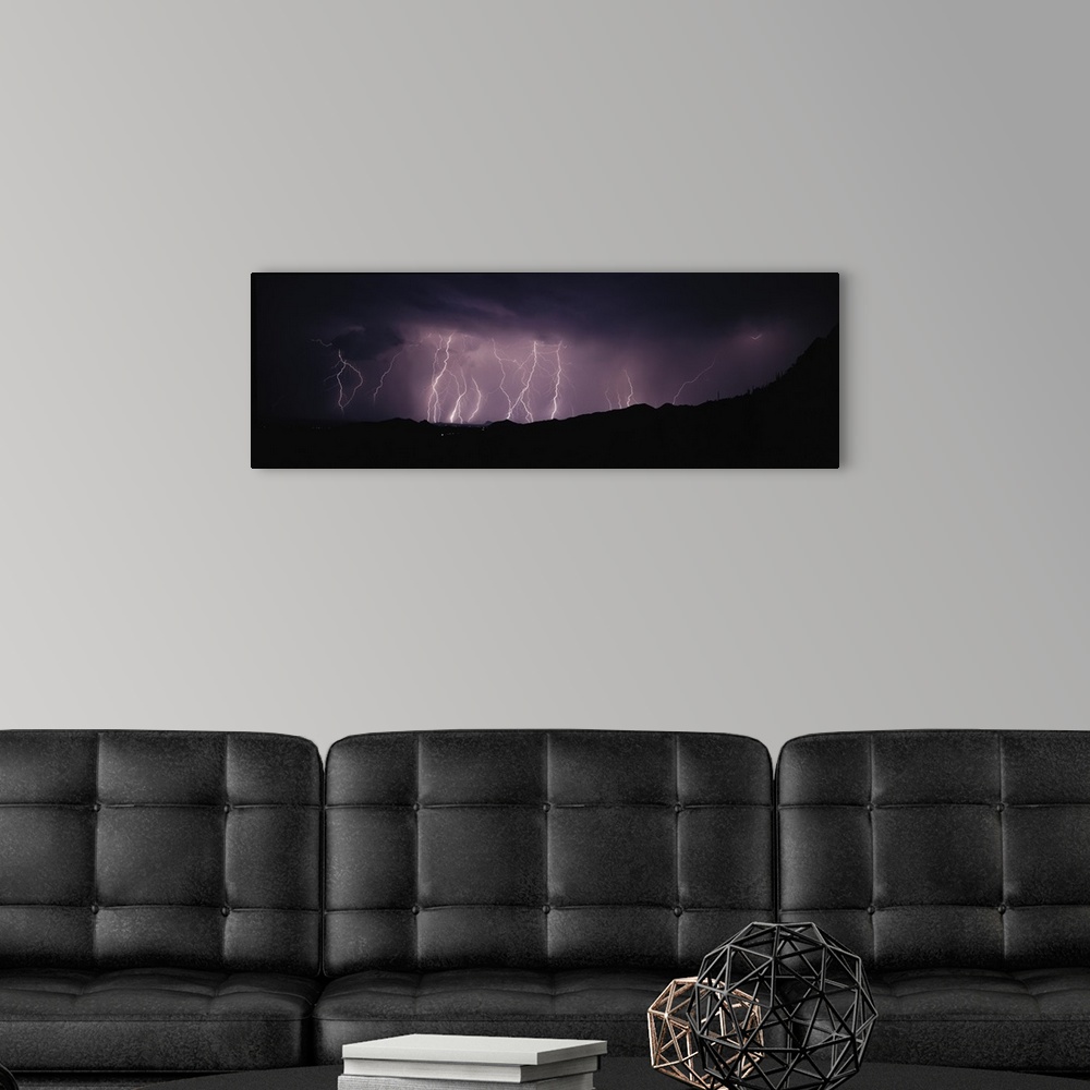 A modern room featuring Lightning Storm in Avra Valley