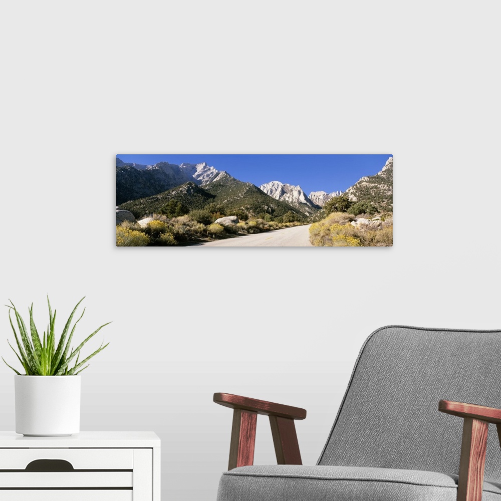 A modern room featuring Lone Pine Peak & Mt Whitney CA