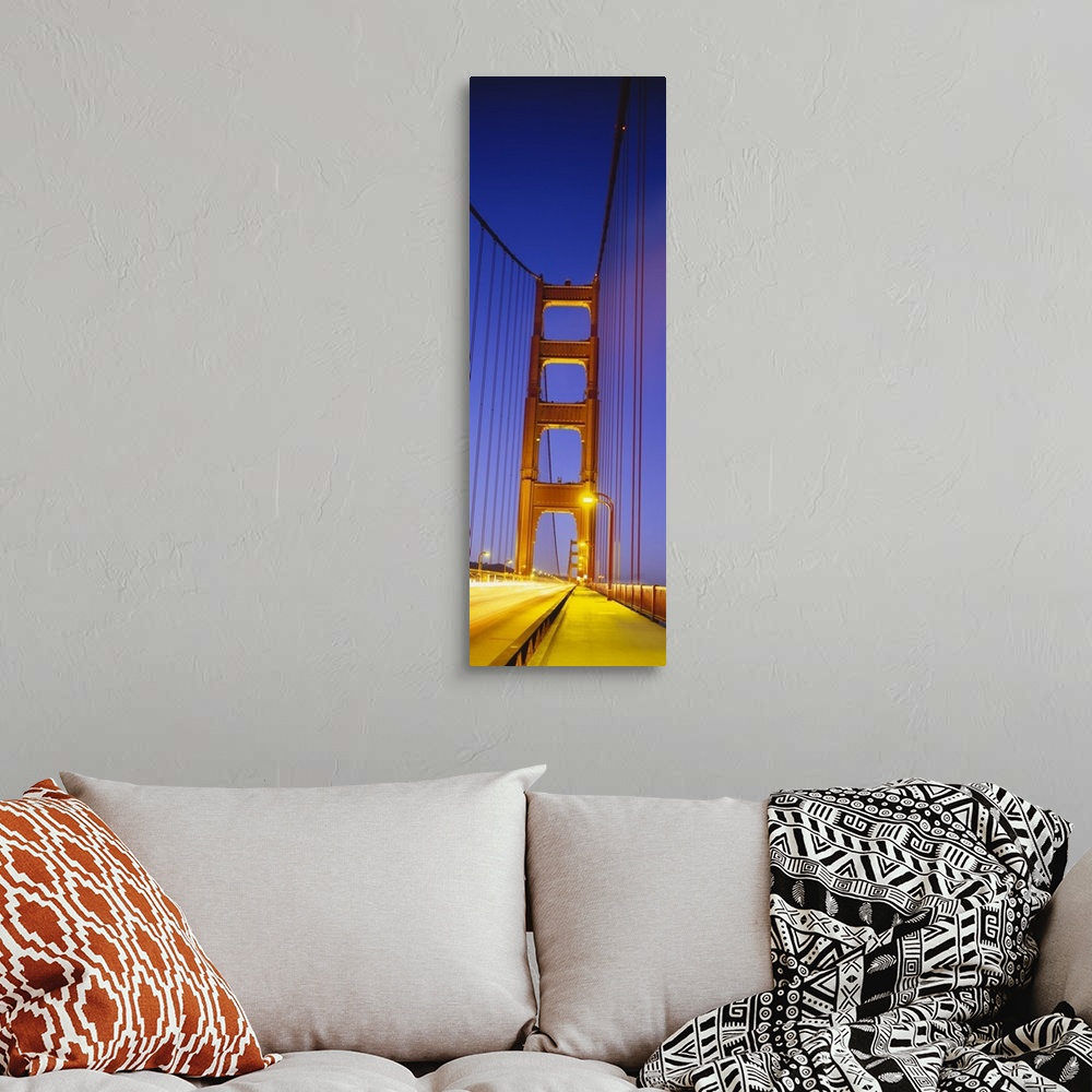 A bohemian room featuring Low angle view of a bridge, Golden Gate Bridge, San Francisco, California