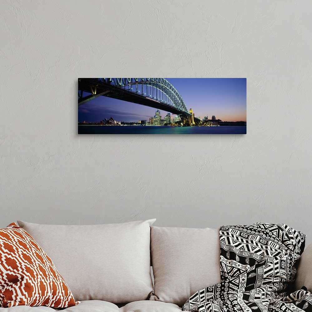 A bohemian room featuring Low angle view of a bridge, Sydney Harbor Bridge, Sydney, New South Wales, Australia