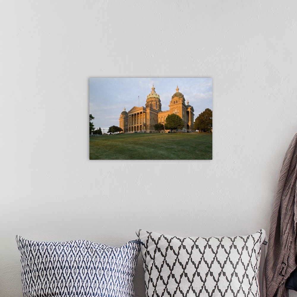A bohemian room featuring Low angle view of a building, Iowa State Capitol, Des Moines, Iowa