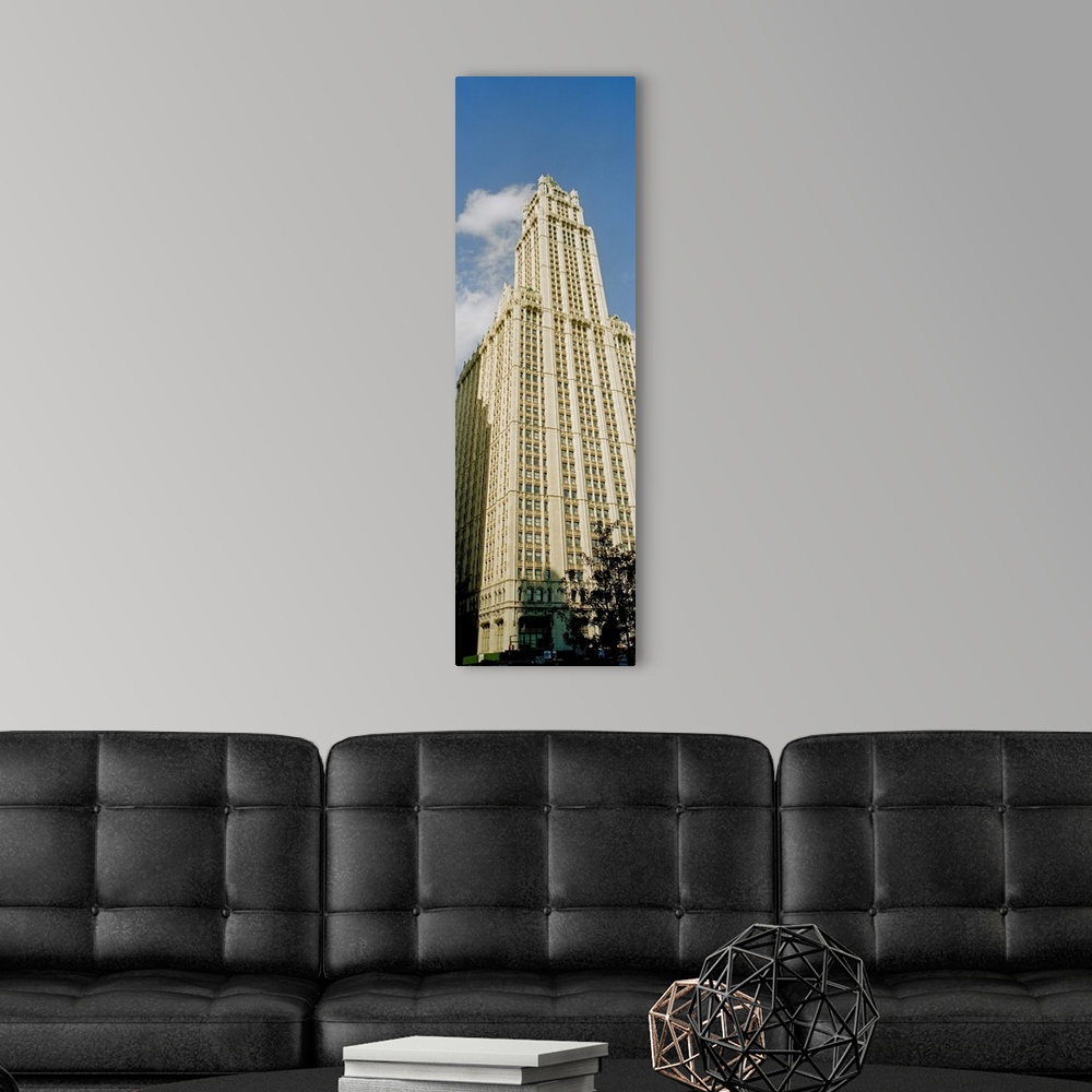 A modern room featuring Woolworth Building, New York, New York