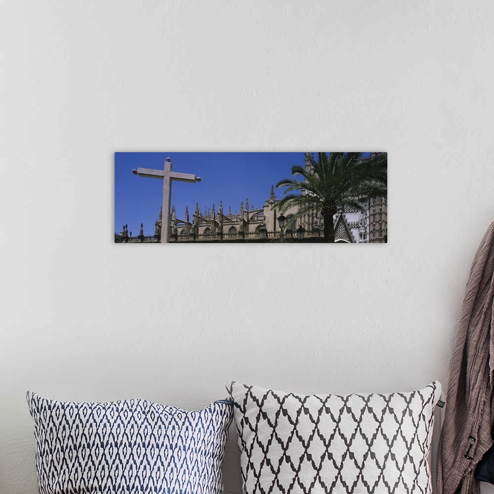 A bohemian room featuring Low angle view of a cathedral, Seville Cathedral, Seville, Spain