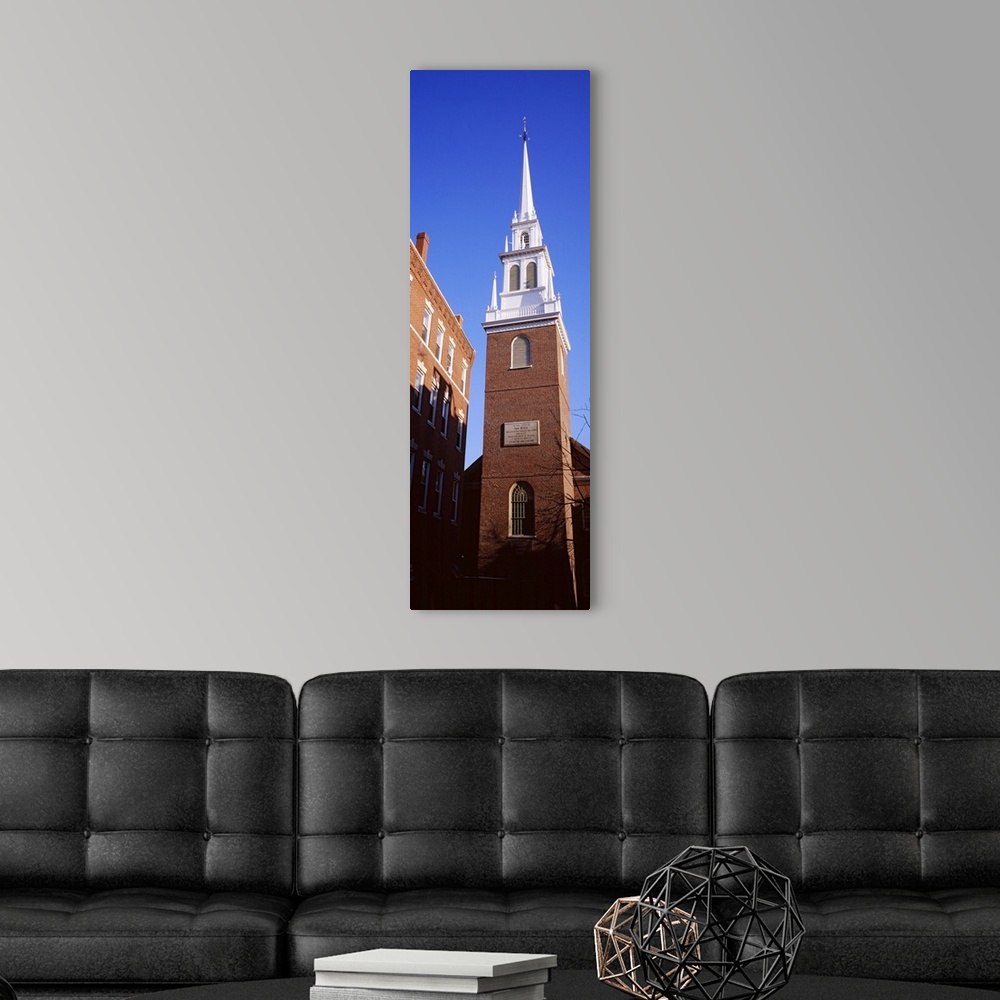 A modern room featuring Low angle view of a church, Old North Church, Freedom Trail, Boston, Massachusetts