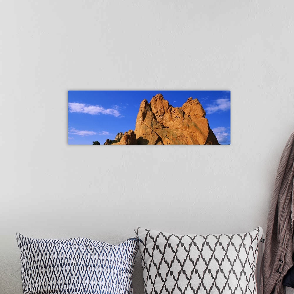 A bohemian room featuring Low angle view of a cliff, Garden of the Gods, Colorado Springs, Colorado