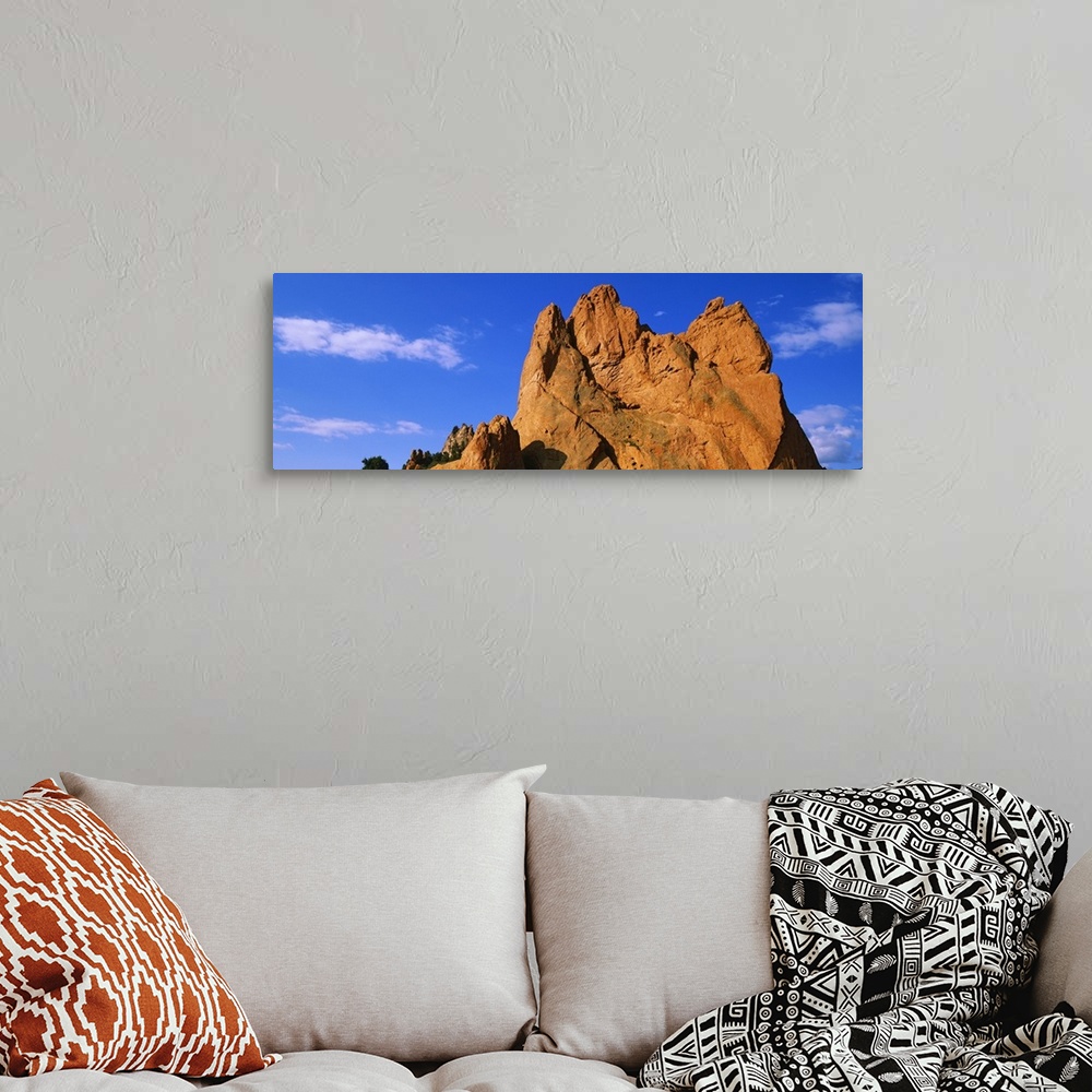 A bohemian room featuring Low angle view of a cliff, Garden of the Gods, Colorado Springs, Colorado