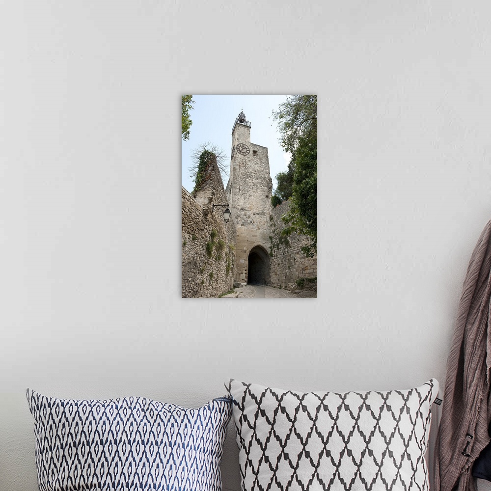 A bohemian room featuring Low angle view of a clock tower, Vaison La Romaine, Vaucluse