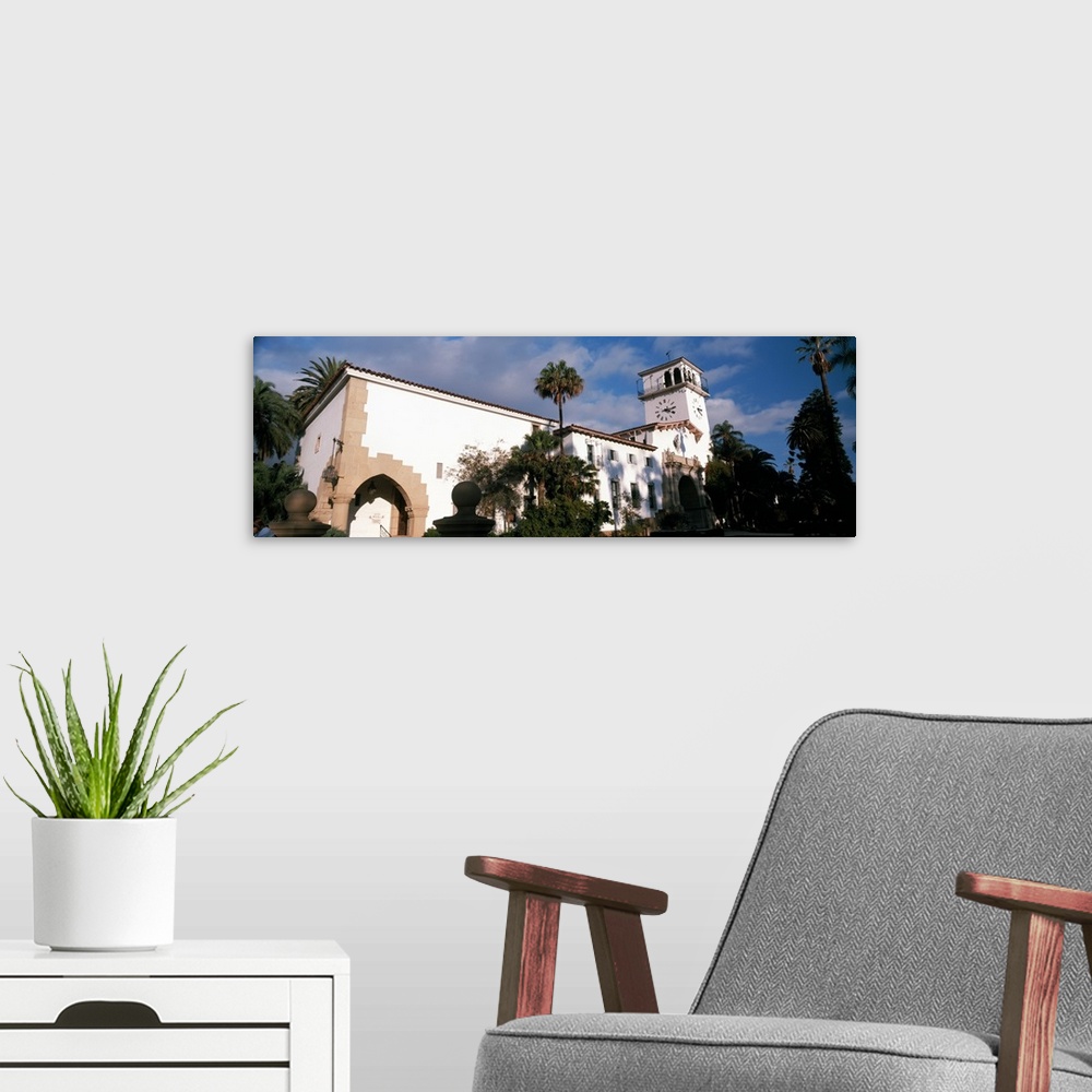 A modern room featuring Low angle view of a courthouse Santa Barbara California