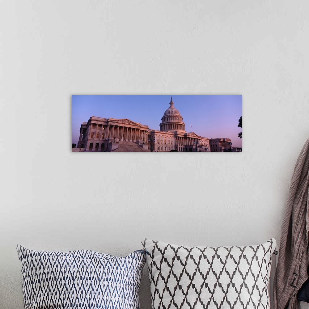 A bohemian room featuring Low angle view of a government building, Capitol Building, Washington DC