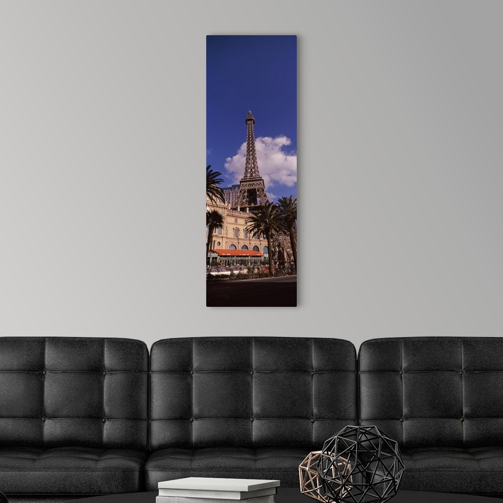 A modern room featuring Low angle view of a hotel Replica Eiffel Tower Paris Las Vegas The Strip Las Vegas Nevada