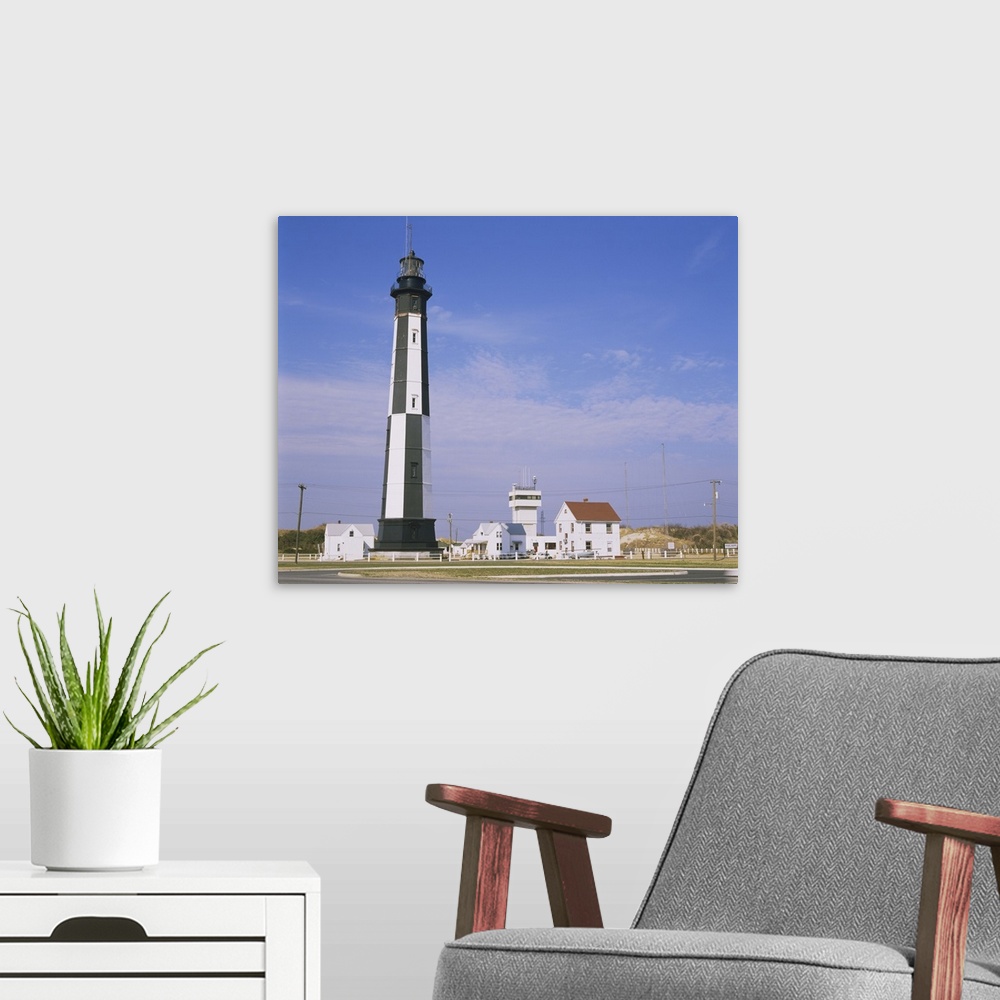 A modern room featuring Low angle view of a lighthouse, Cape Henry Lighthouse, Cape Henry, Virginia Beach, Virginia