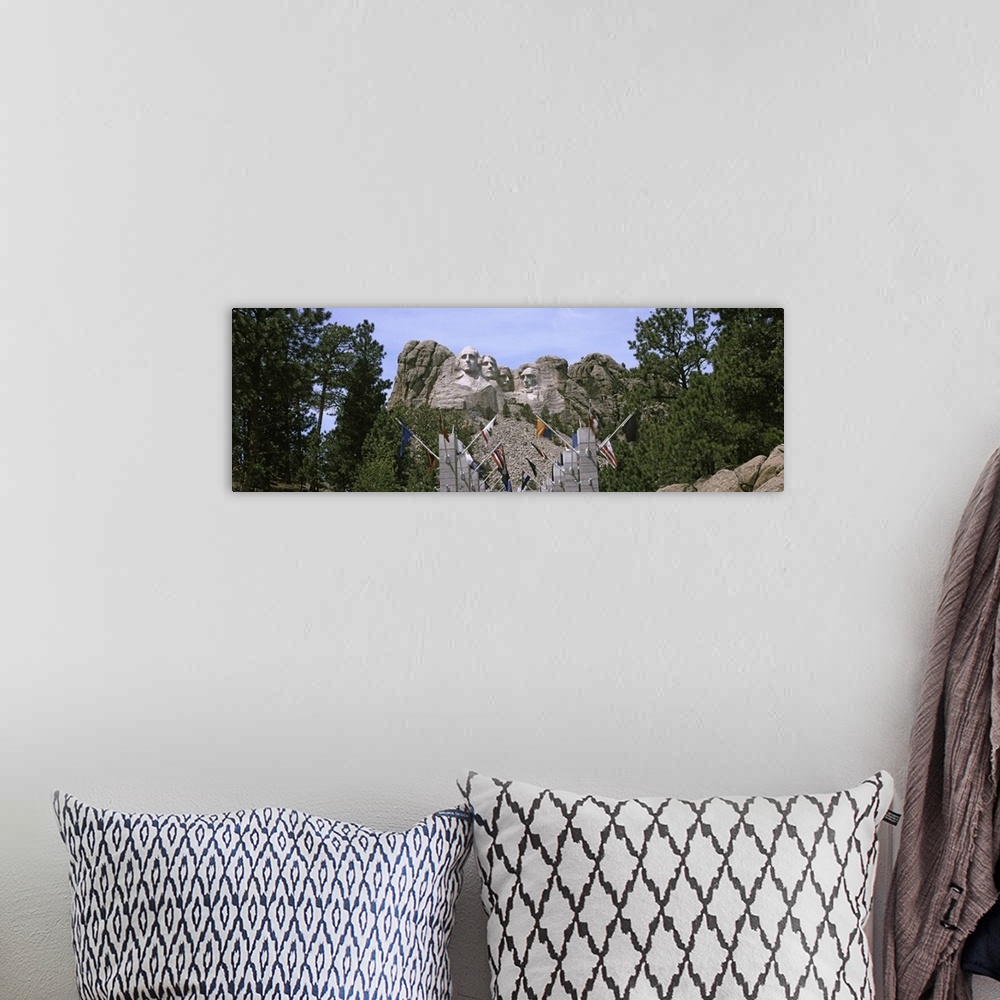 A bohemian room featuring Low angle view of a monument, Mt Rushmore National Monument, South Dakota