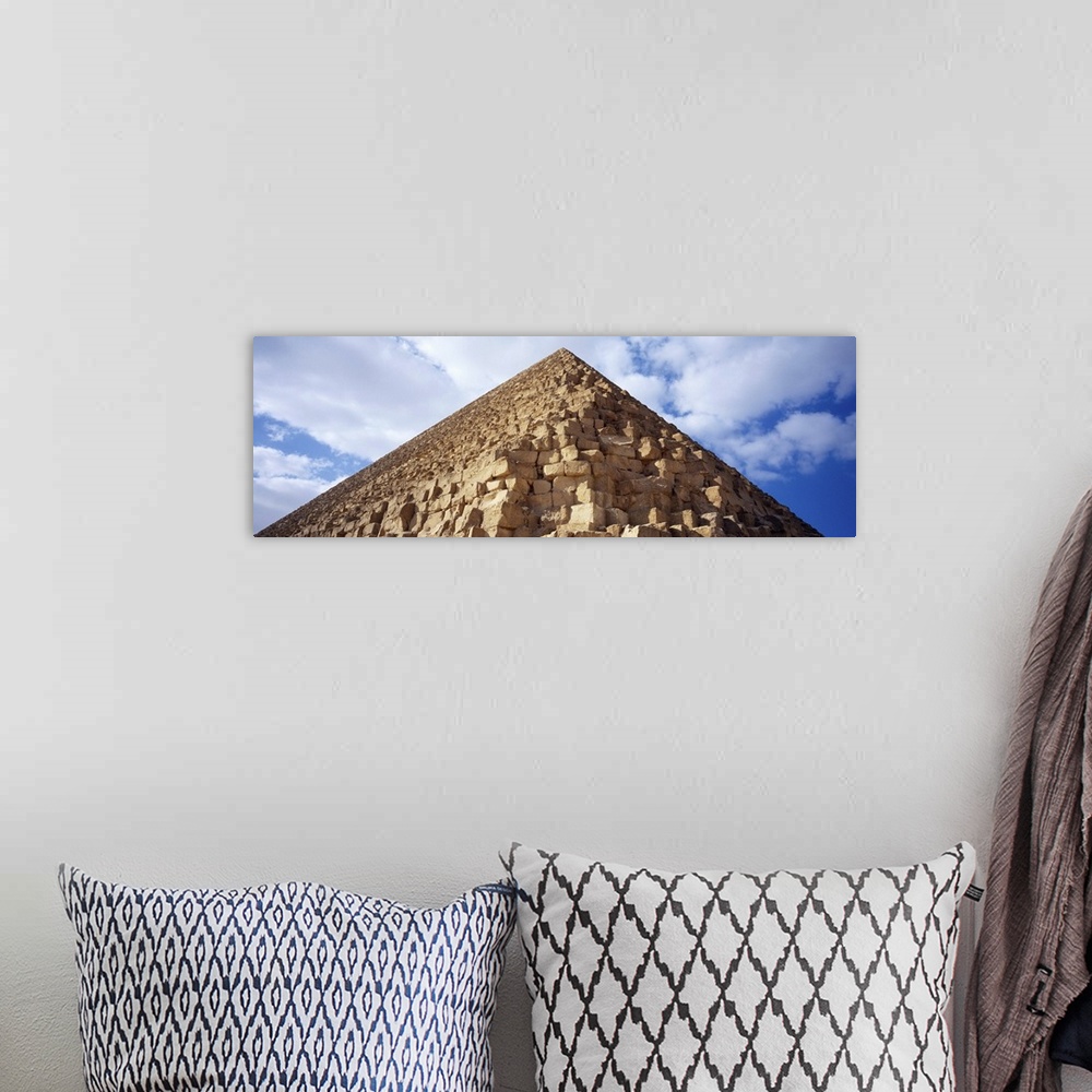 A bohemian room featuring Low angle view of a pyramid, Great Pyramid, Giza, Cairo, Egypt
