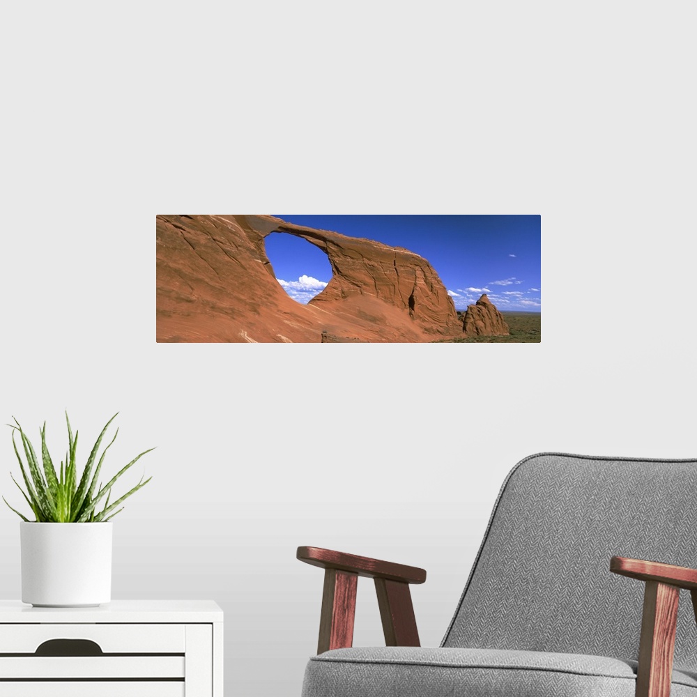 A modern room featuring Low angle view of a rock formation, Hope Arch, Navajo Indian Reservation, near Chinle, Arizona