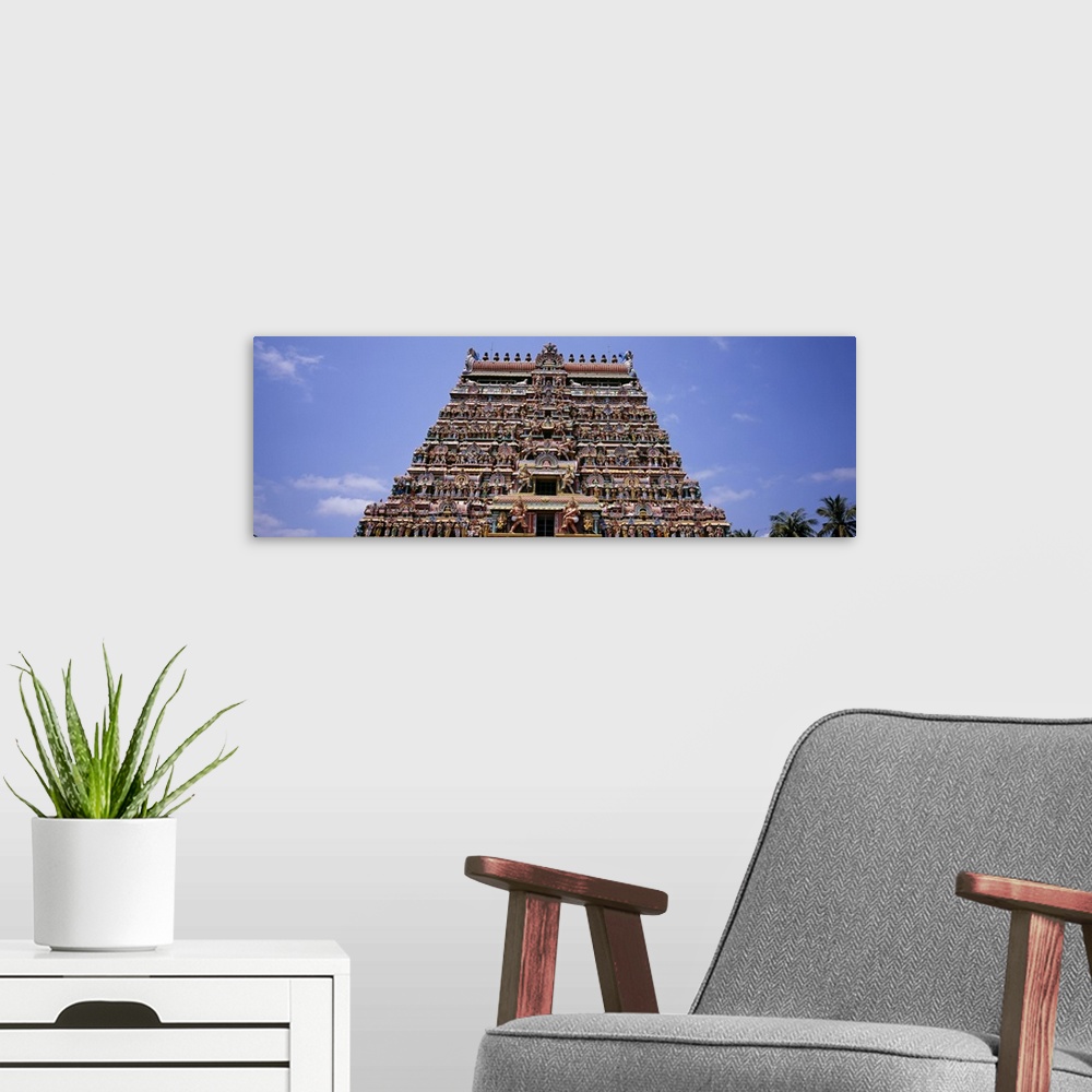 A modern room featuring Low angle view of a temple, Chidambaram Temple, Chidambaram, Cuddalore District, Tamil Nadu, India