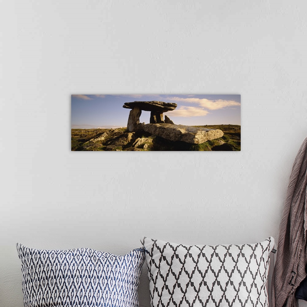 A bohemian room featuring Low angle view of a tomb, Neolithic Tomb, Poulnabrone Dolmen, The Burren, County Clare, Republic ...