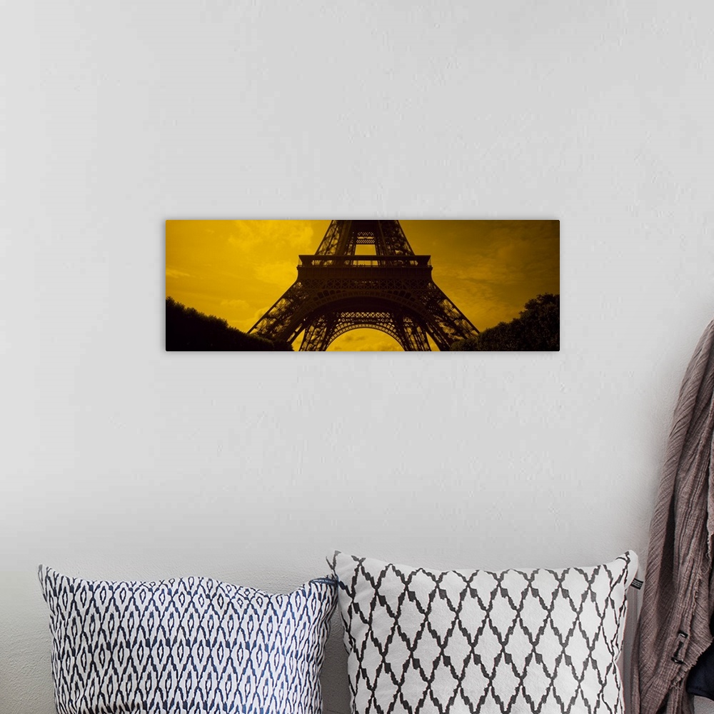 A bohemian room featuring Low angle view of a tower, Eiffel Tower, Champ De Mars, Paris, Ile De France, France