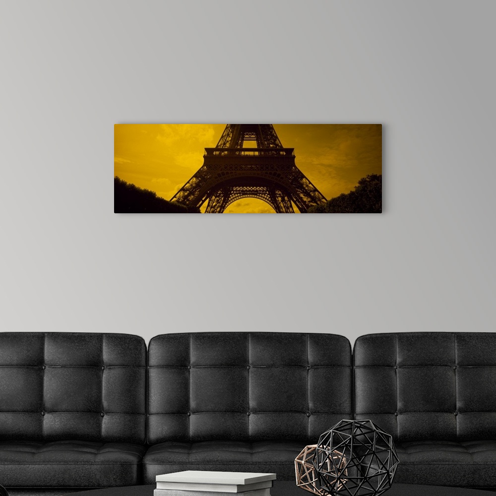 A modern room featuring Low angle view of a tower, Eiffel Tower, Champ De Mars, Paris, Ile De France, France