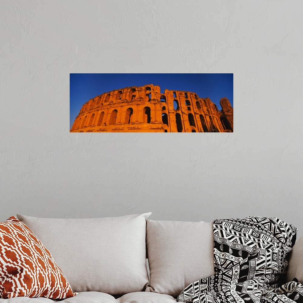 A bohemian room featuring Low angle view of an amphitheater, Roman Theater, El Djem, Mahdia Governorate, Tunisia