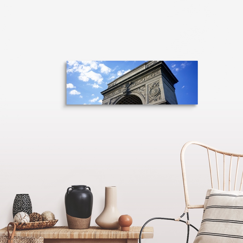 A farmhouse room featuring Low angle view of an arch, Washington Square Arch, Washington Square Park, Manhattan, New York Ci...