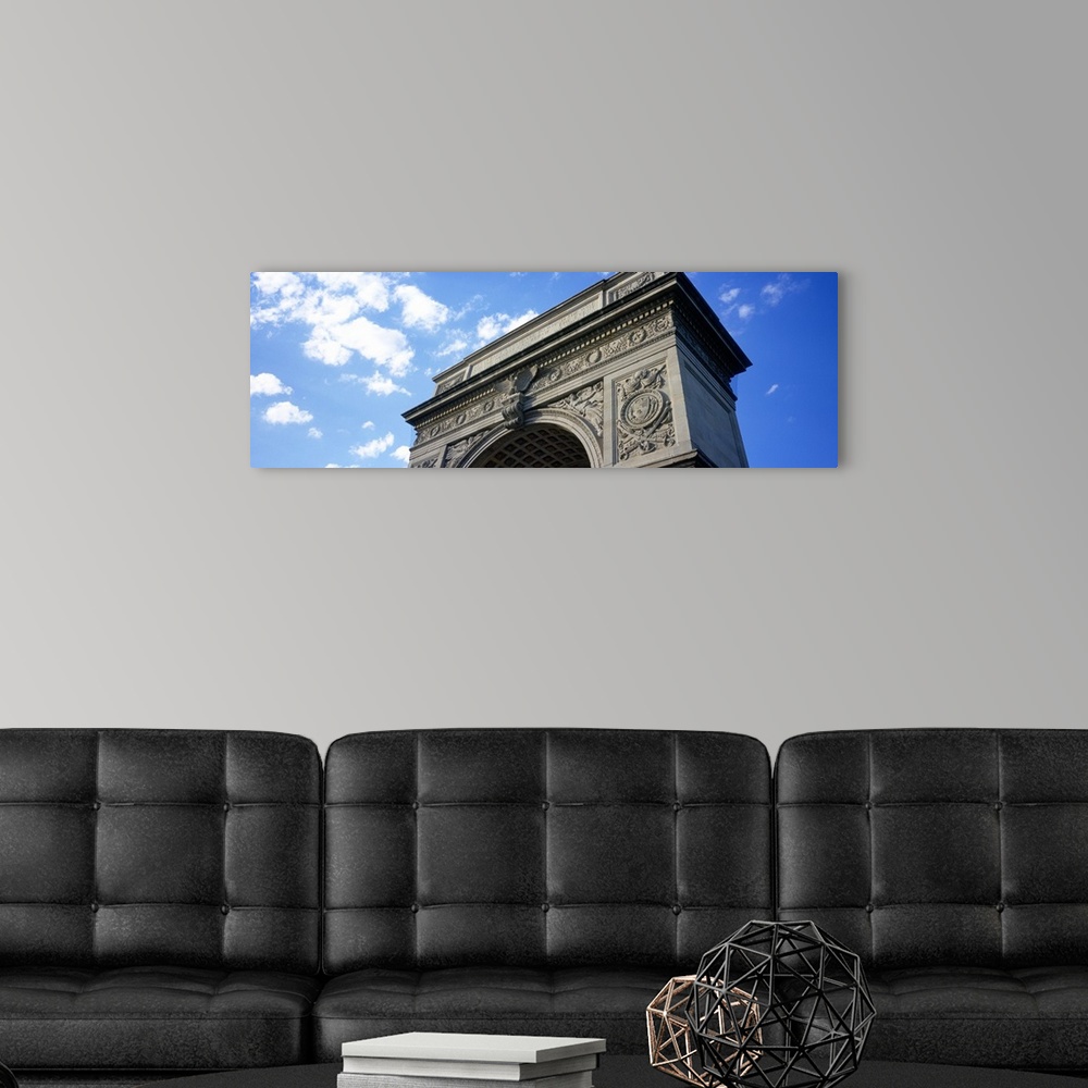 A modern room featuring Low angle view of an arch, Washington Square Arch, Washington Square Park, Manhattan, New York Ci...