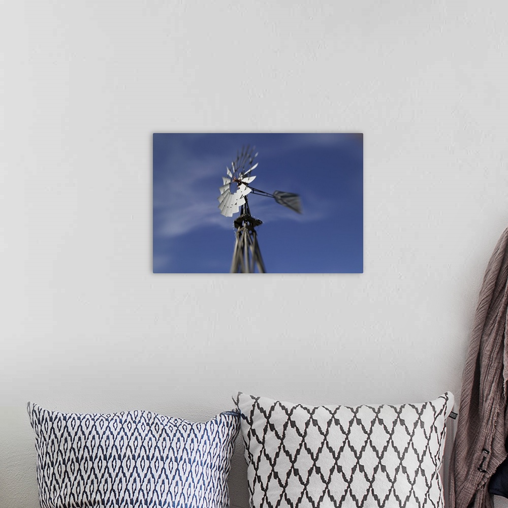 A bohemian room featuring Low angle view of an industrial windmill, Grapevine, Texas