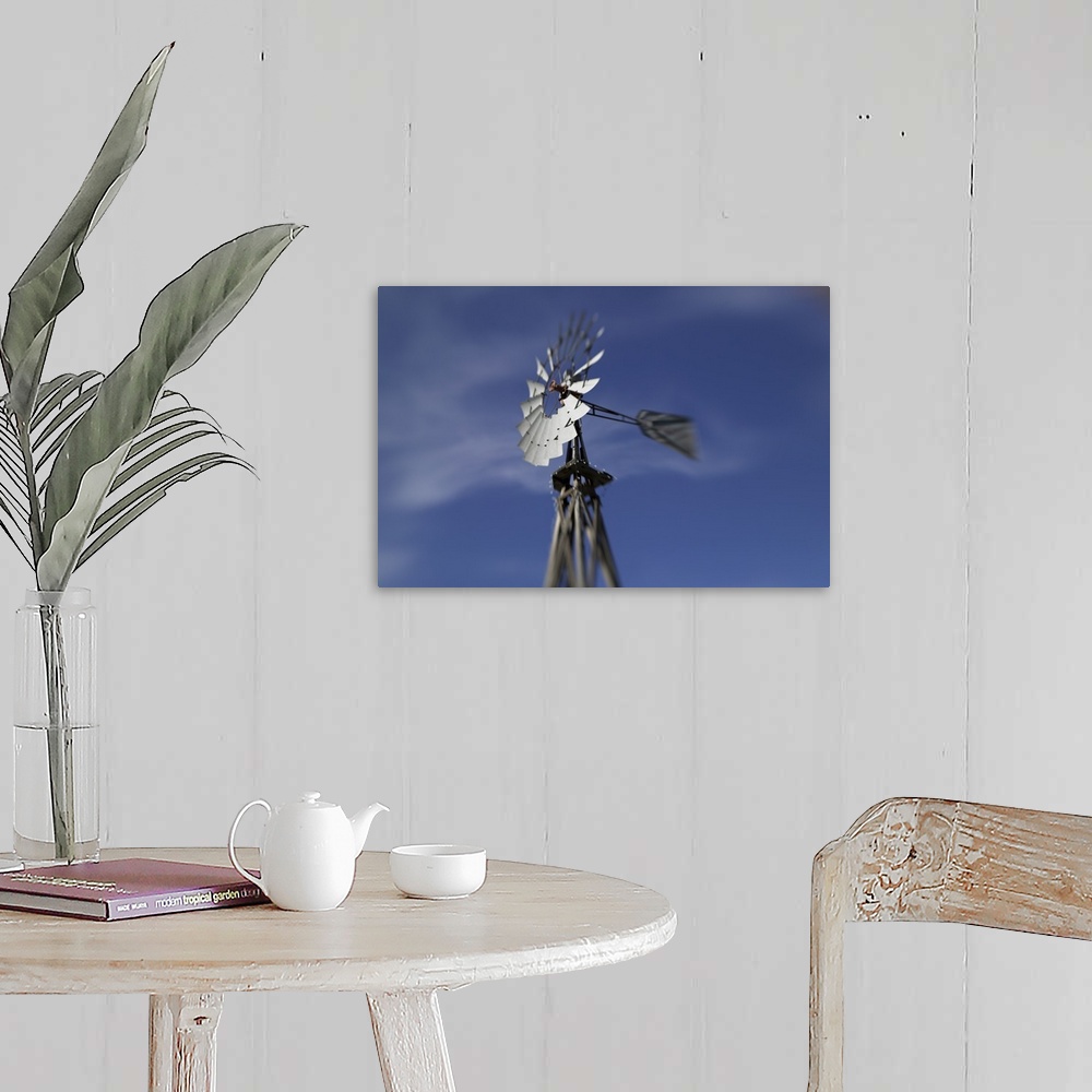 A farmhouse room featuring Low angle view of an industrial windmill, Grapevine, Texas