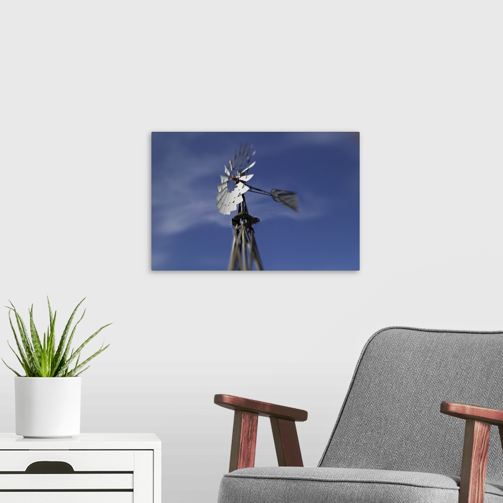 A modern room featuring Low angle view of an industrial windmill, Grapevine, Texas