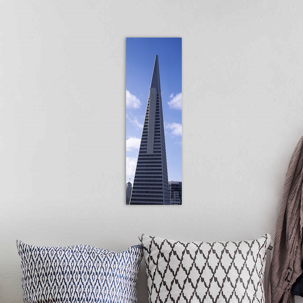 A bohemian room featuring Transamerica Building, San Francisco CA. Vertical of Transamerica Pyramid Building, in San Franci...