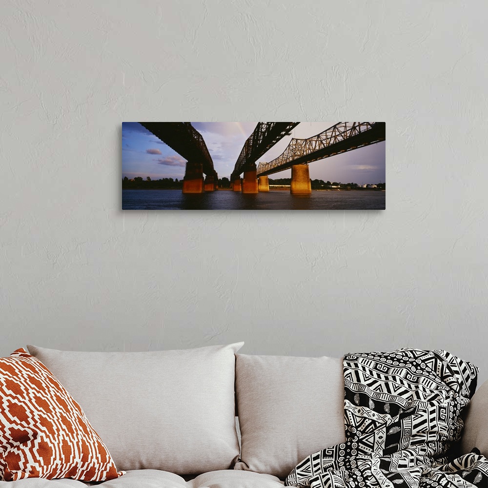 A bohemian room featuring Low angle view of bridges, Tennessee