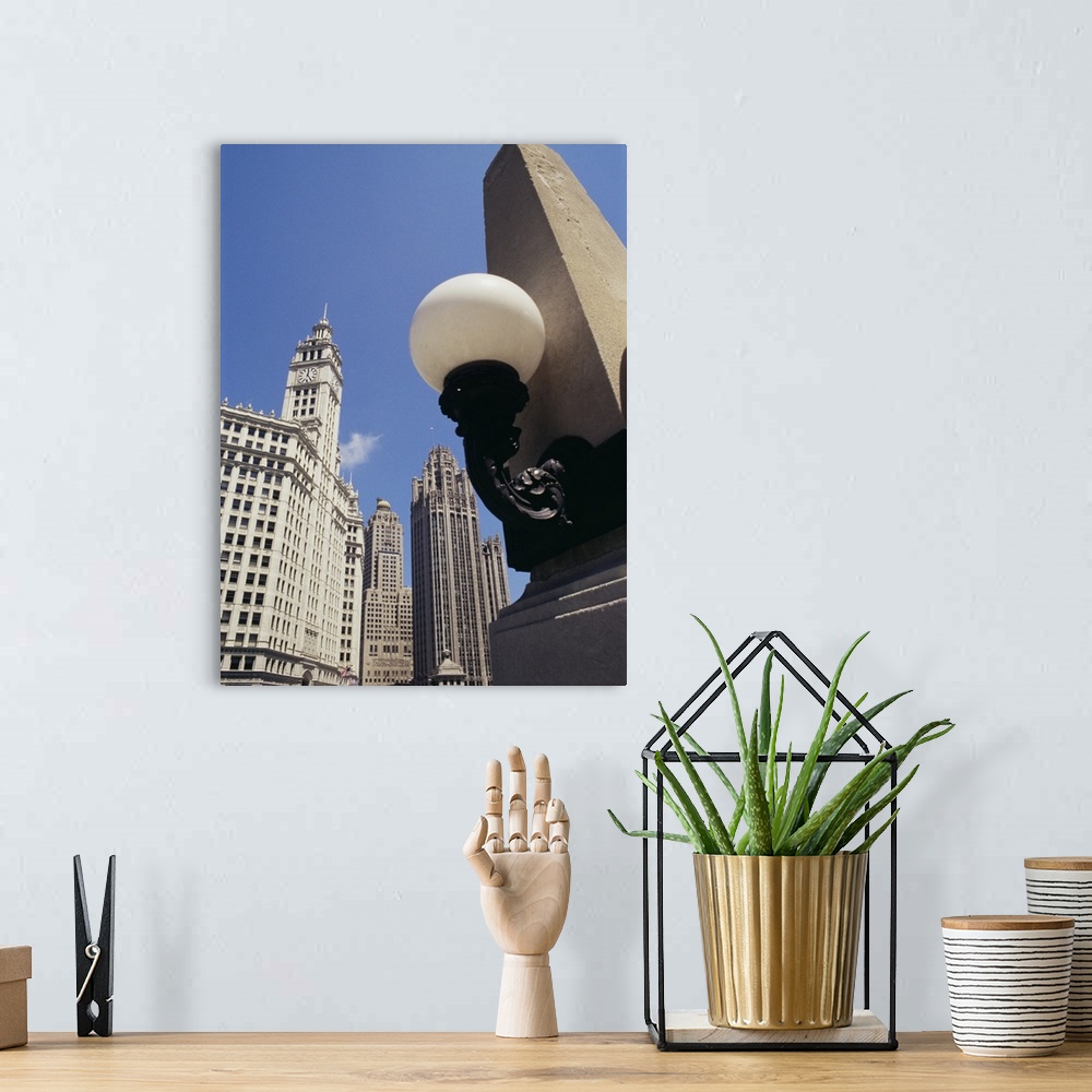 A bohemian room featuring Low angle view of buildings, Chicago, Illinois