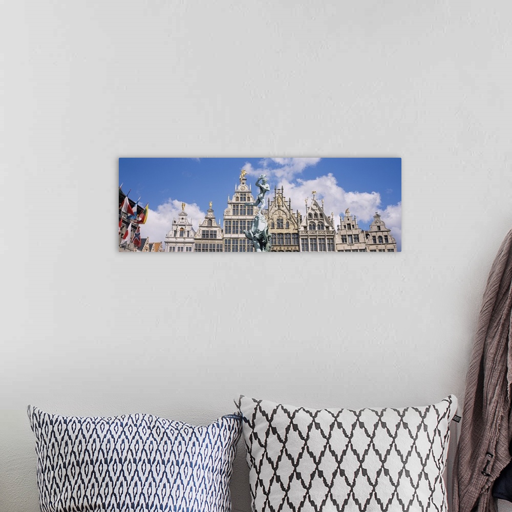 A bohemian room featuring Low angle view of buildings, Grote Markt, Antwerp, Belgium