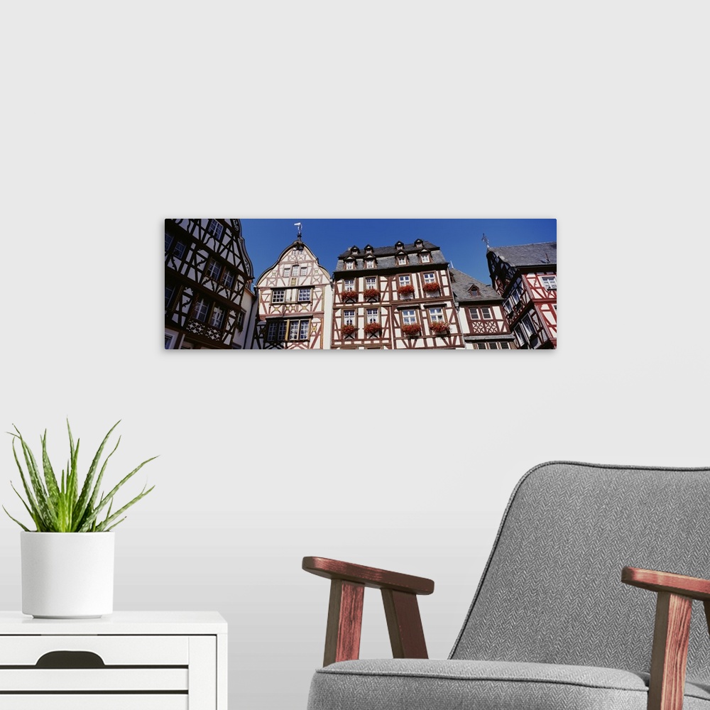 A modern room featuring Low Angle View Of Decorated Buildings, Bernkastel-Kues, Germany