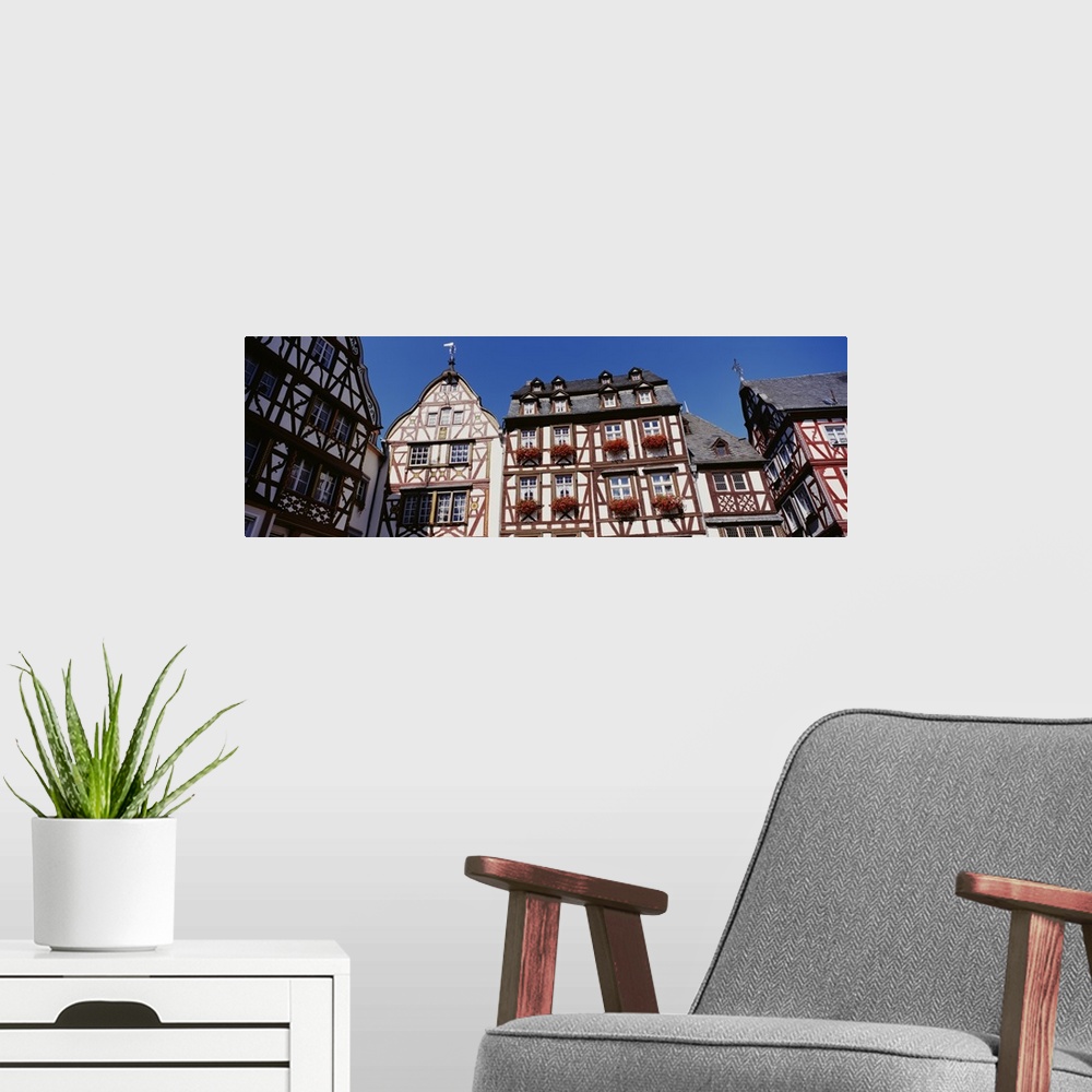 A modern room featuring Low Angle View Of Decorated Buildings, Bernkastel-Kues, Germany
