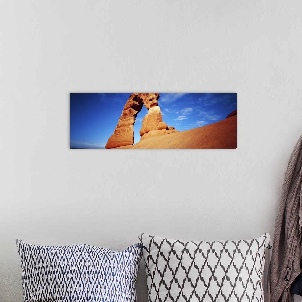 A bohemian room featuring Low angle view of Delicate Arch, Arches National Park, Utah