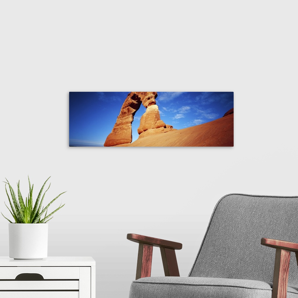 A modern room featuring Low angle view of Delicate Arch, Arches National Park, Utah