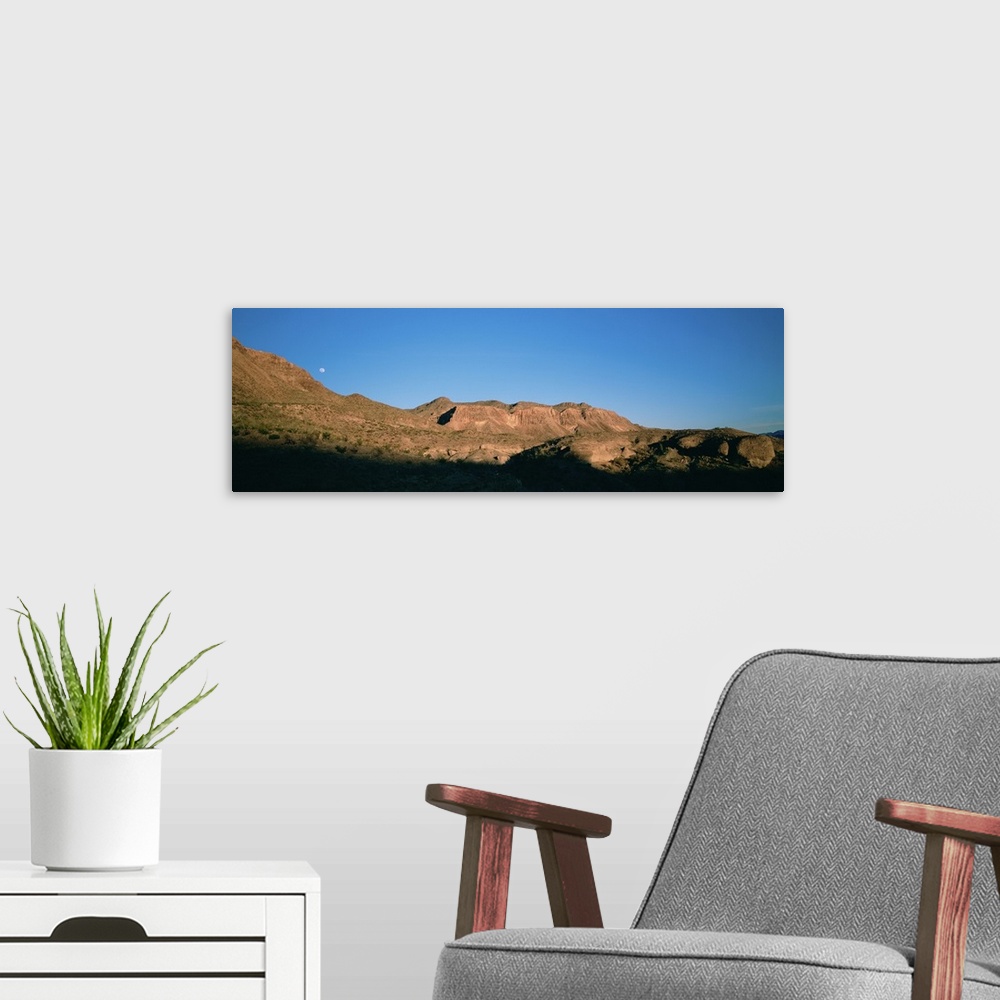 A modern room featuring Low angle view of mountains, Big Bend National Park, Texas