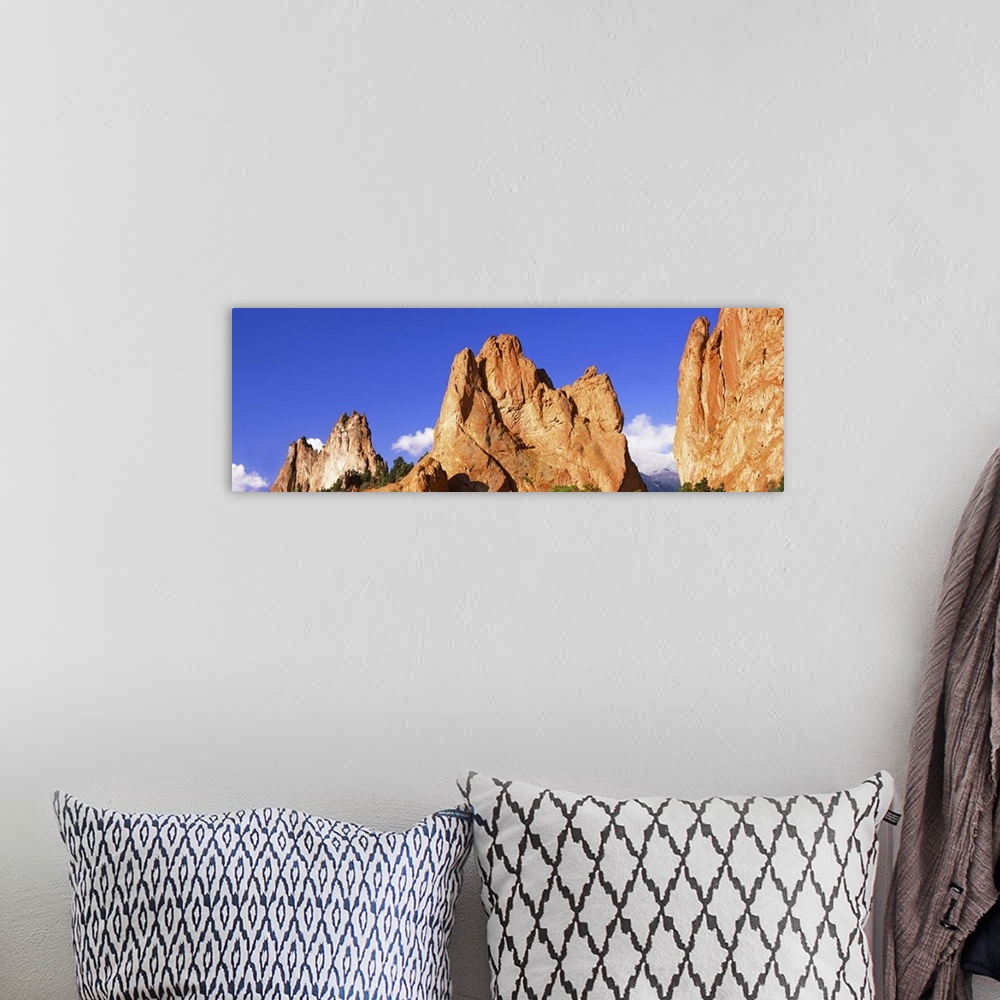 A bohemian room featuring Low angle view of rock formations, Garden of The Gods, Colorado Springs, Colorado