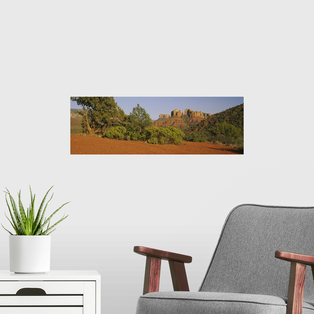 A modern room featuring Low angle view of rock formations, Red Rocks State Park, Sedona, Arizona