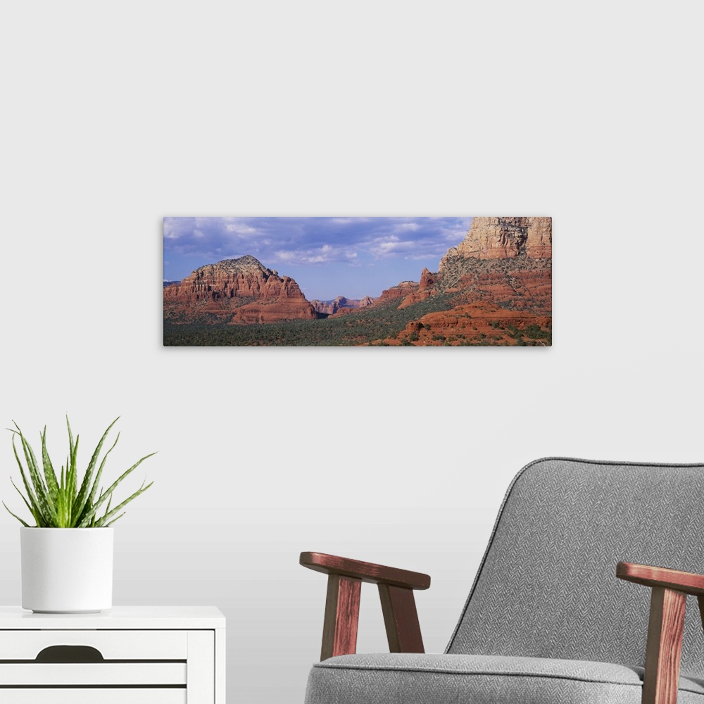 A modern room featuring Low angle view of rock formations, Red Rocks State Park, Sedona, Arizona
