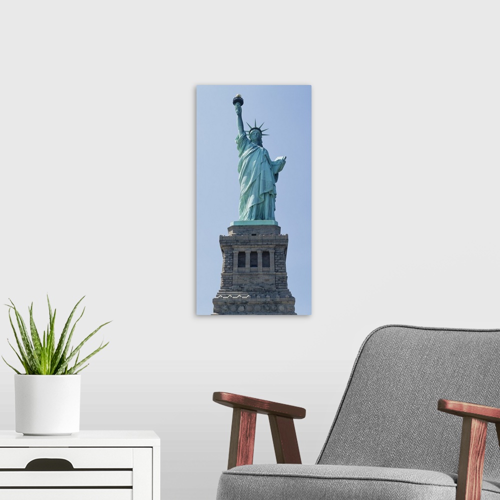 A modern room featuring Low angle view of Statue of Liberty, New York City, New York State