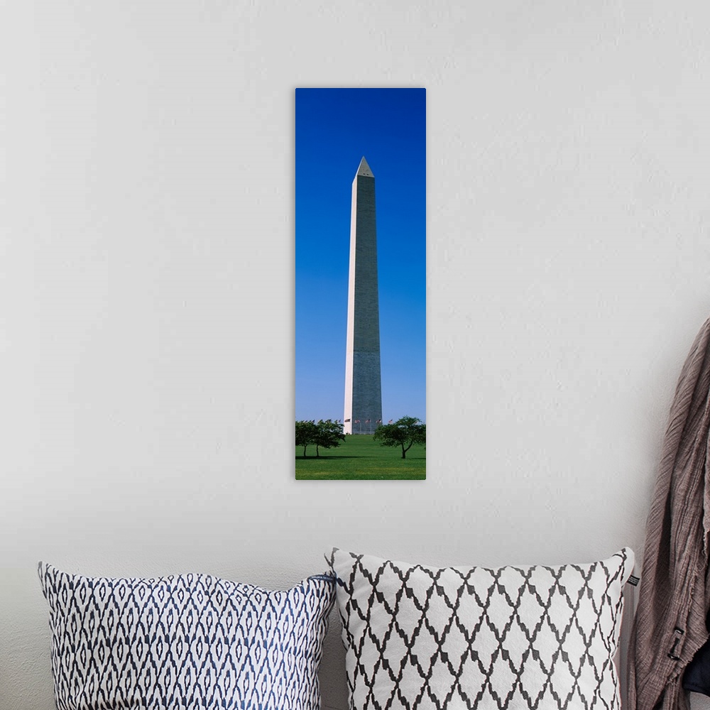 A bohemian room featuring Low angle view of the Washington Monument, Washington DC