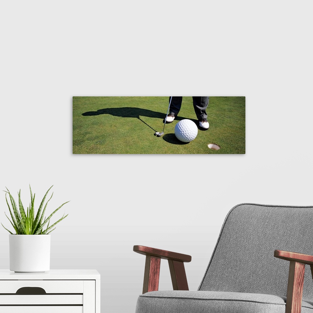 A modern room featuring Low section view of a golfer playing golf, San Francisco, California
