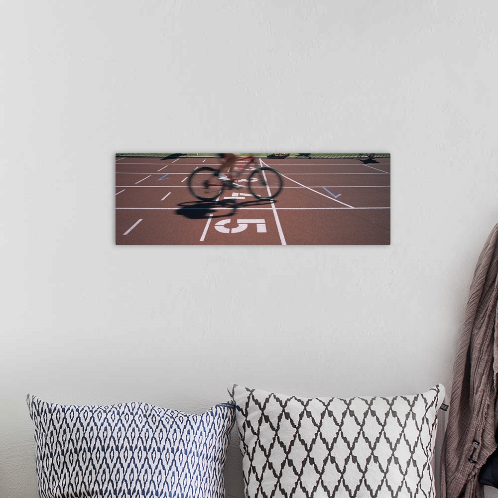 A bohemian room featuring Low section view of a man cycling on sports track, Kirchzarten, Germany