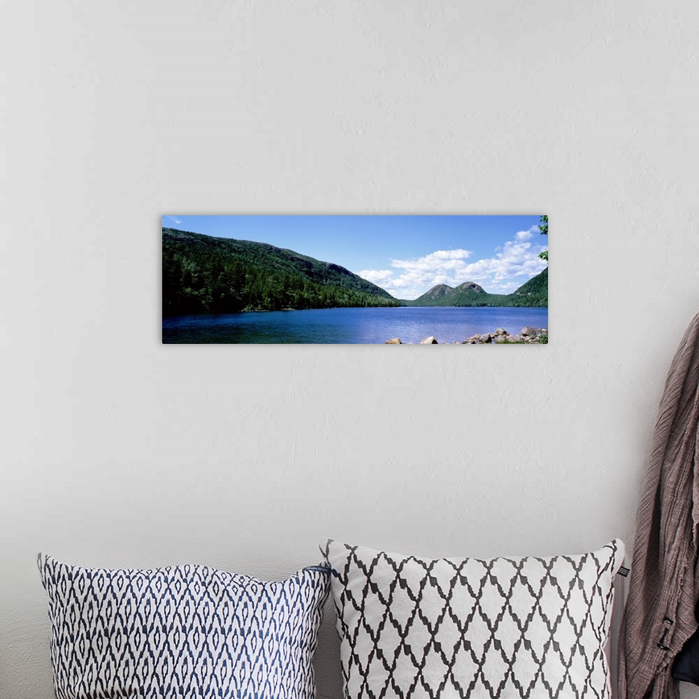 A bohemian room featuring Maine, Acadia National Park, Bubble rocks at the end of Jordan Pond